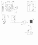 Engine Sump Lubrication Oil Cooler Diagram and Parts List for 49L977-0001-G5  Briggs and Stratton Engine